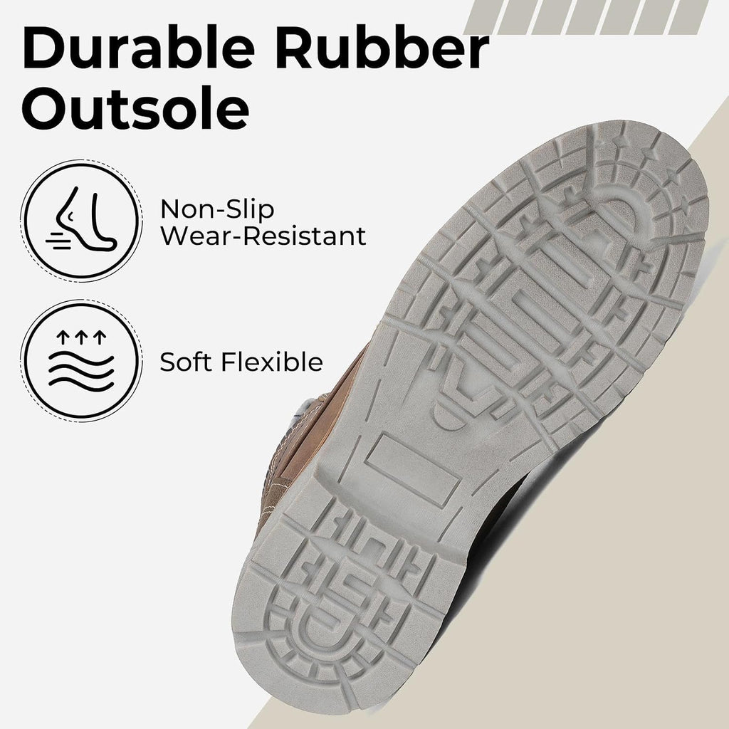 Mishansha Men's Waterproof Snow Boots, Warm Winter Boots