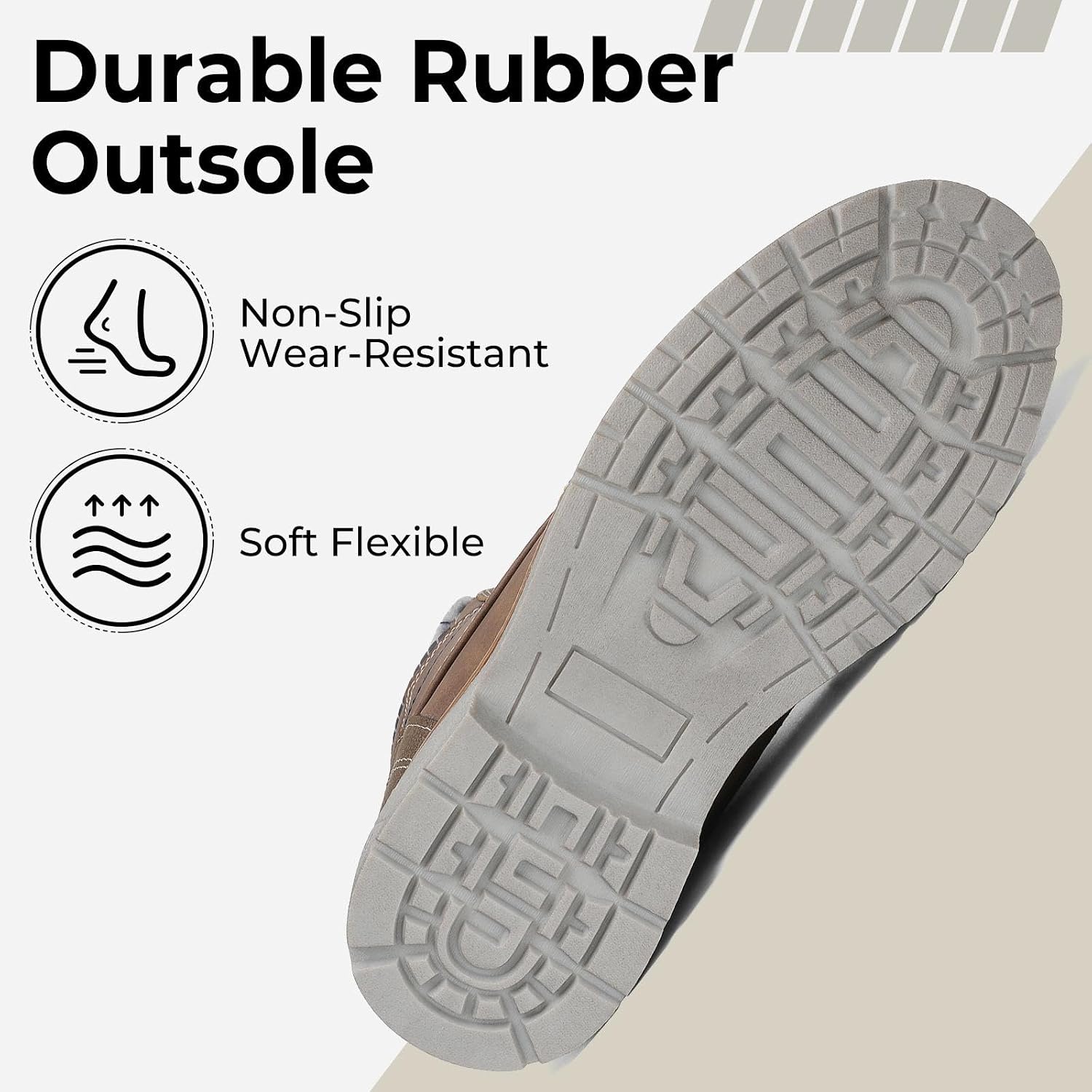 Mishansha Men's Waterproof Snow Boots, Warm Winter Boots