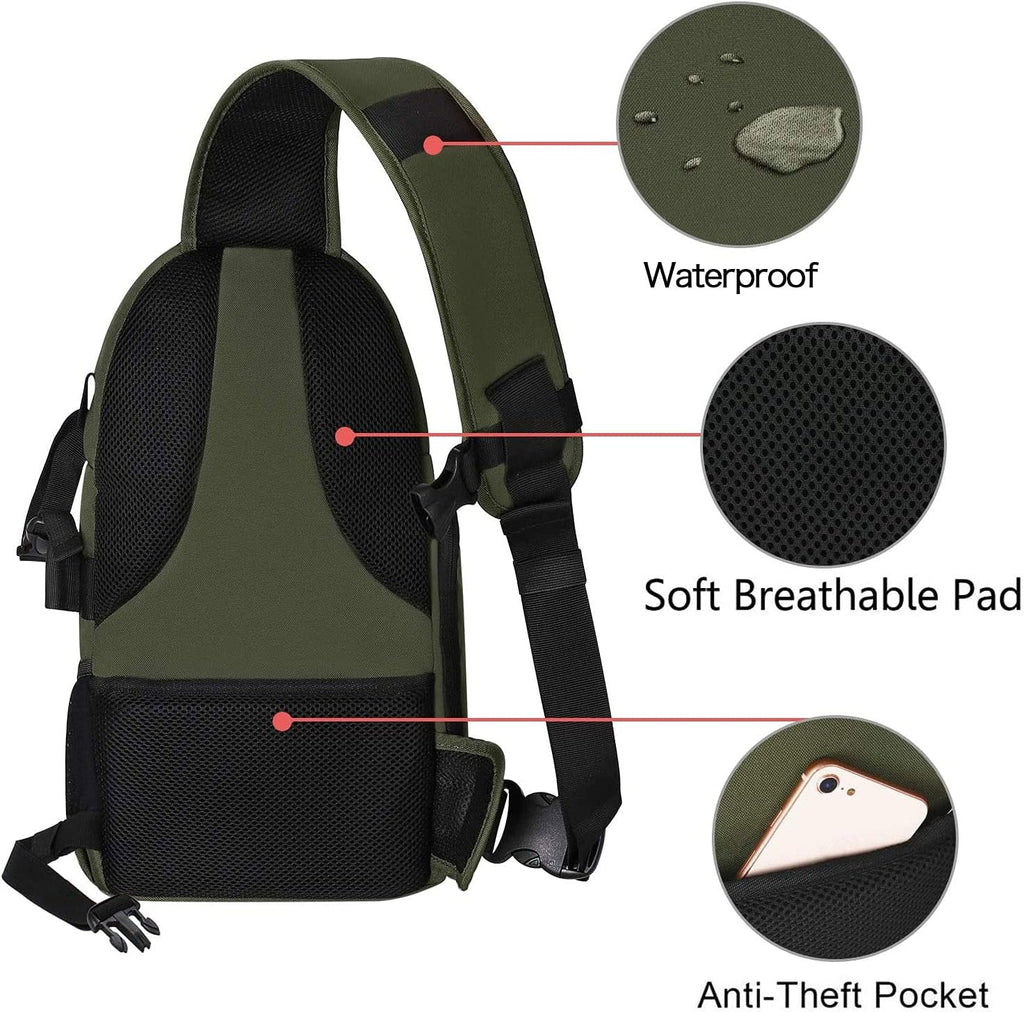 MOSISO Camera Sling Bag, Photography Shoulder Bag Compact Camera Backpack