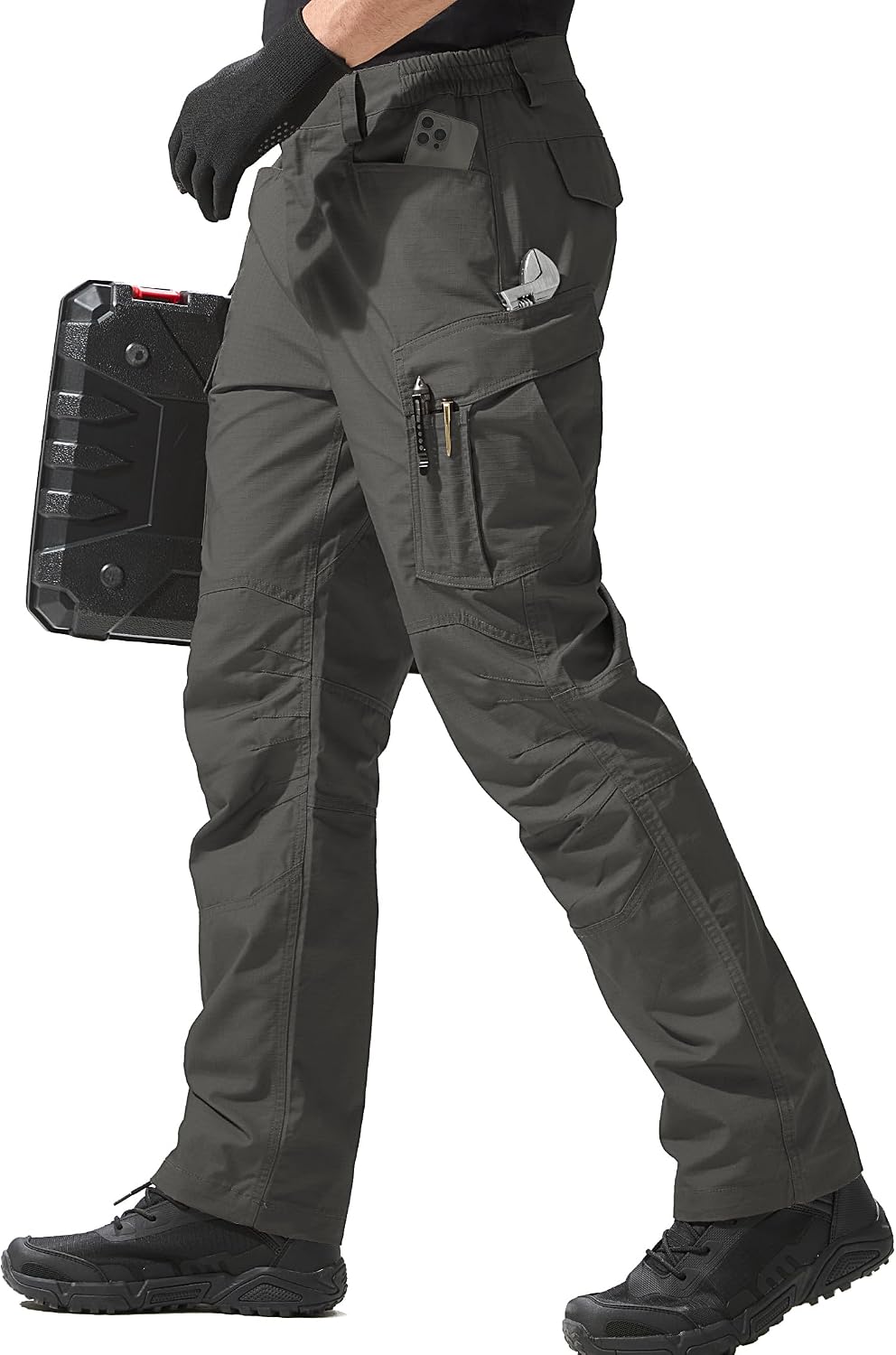 FREE SOLDIER Men's Tactical Pants Ripstop Work Cargo Hiking Pants