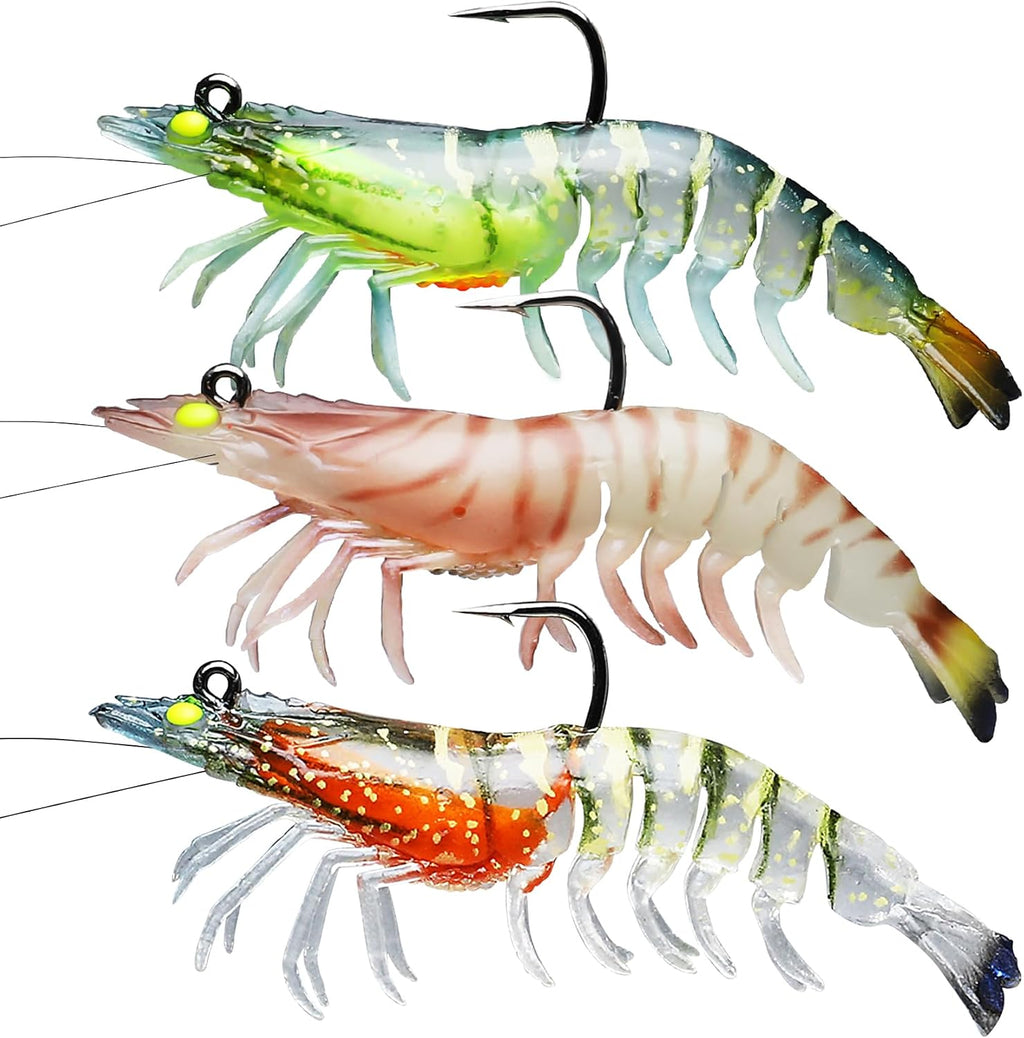 TRUSCEND Duramax Pre-Rigged Saltwater Fishing Lures with BKK Jig Hooks, Easy Catch 10X Tear-Resistant TPE Soft Swimbait for Redfish Grouper Striper Bass Trout Crappie Walleye, Weedless Freshwater Bait