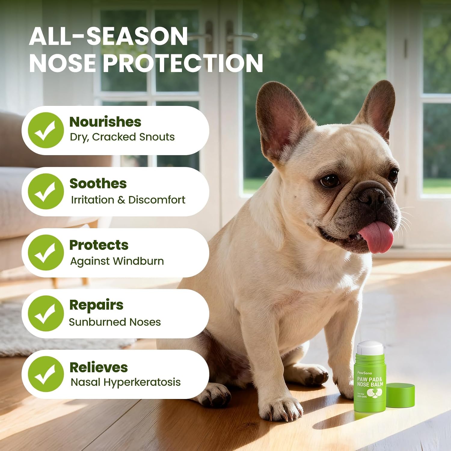 PawSono Lick-Safe Dog Paw & Nose Balm with Coconut Oil, All-Natural