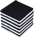 Glynniss Kitchen Dish Cloths for Washing Dishes, Black Terry Dish Rags