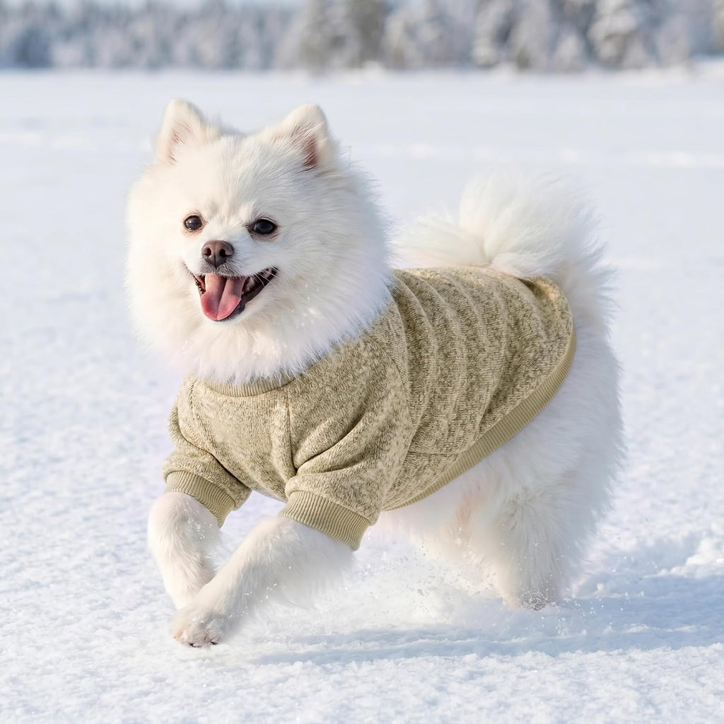 3 Pack Dog Sweaters for Small Dogs Girl Boy Winter Fleece Clothes Warm Soft Dog Sweatshirt Outfit for Dogs Cats Pet Apparel