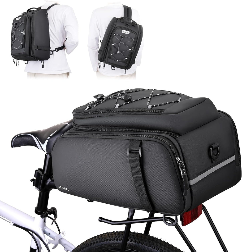 MOSISO Bike Rack Bag with Rain Cover, 15L Waterproof Bike Ebike Rear Bags