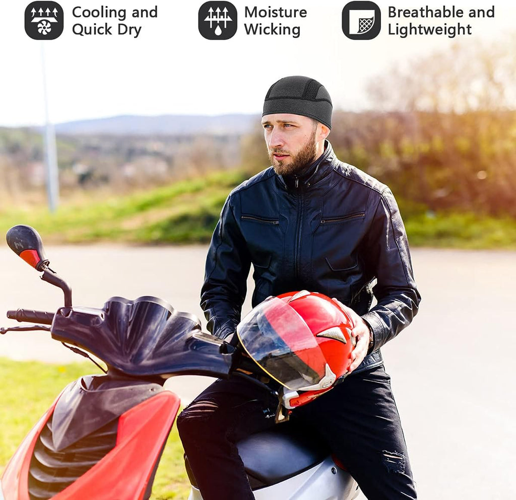 MELASA Cooling Skull Cap Breathable Mesh Sweat Control Helmet Liner for Men