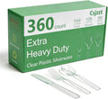 360 Count Plastic Silverware Heavy Duty Clear Cutlery Set for Party Wedding