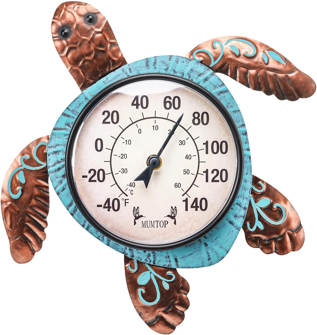 MUMTOP Outdoor Thermometer, Turtle Outside Decor for Patio Pool Garden