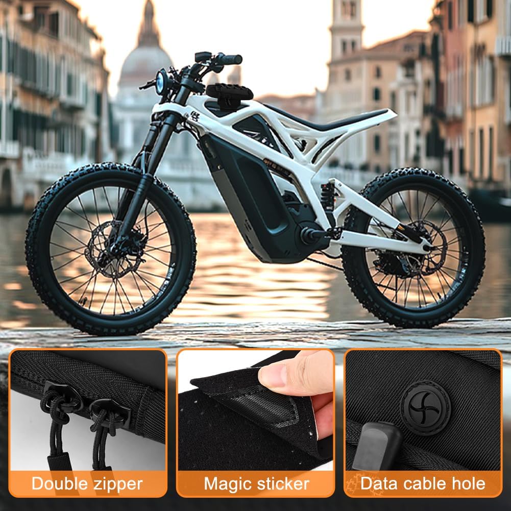 Electric Dirt Bike Bag Fits for Surron Light Bee/Talaria/X160/X260/E Ride Pro/Surron Ultra Bee/Rawrr Mantis/Tuttio Soleil 01, for Phone ID Card Drinks Key Daily Storage(COLOR:Black)