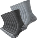 JOYNÉE 8 Pairs Mens Athletic Crew Socks Cushion Running Work Breathable Outdoor Socks for Men