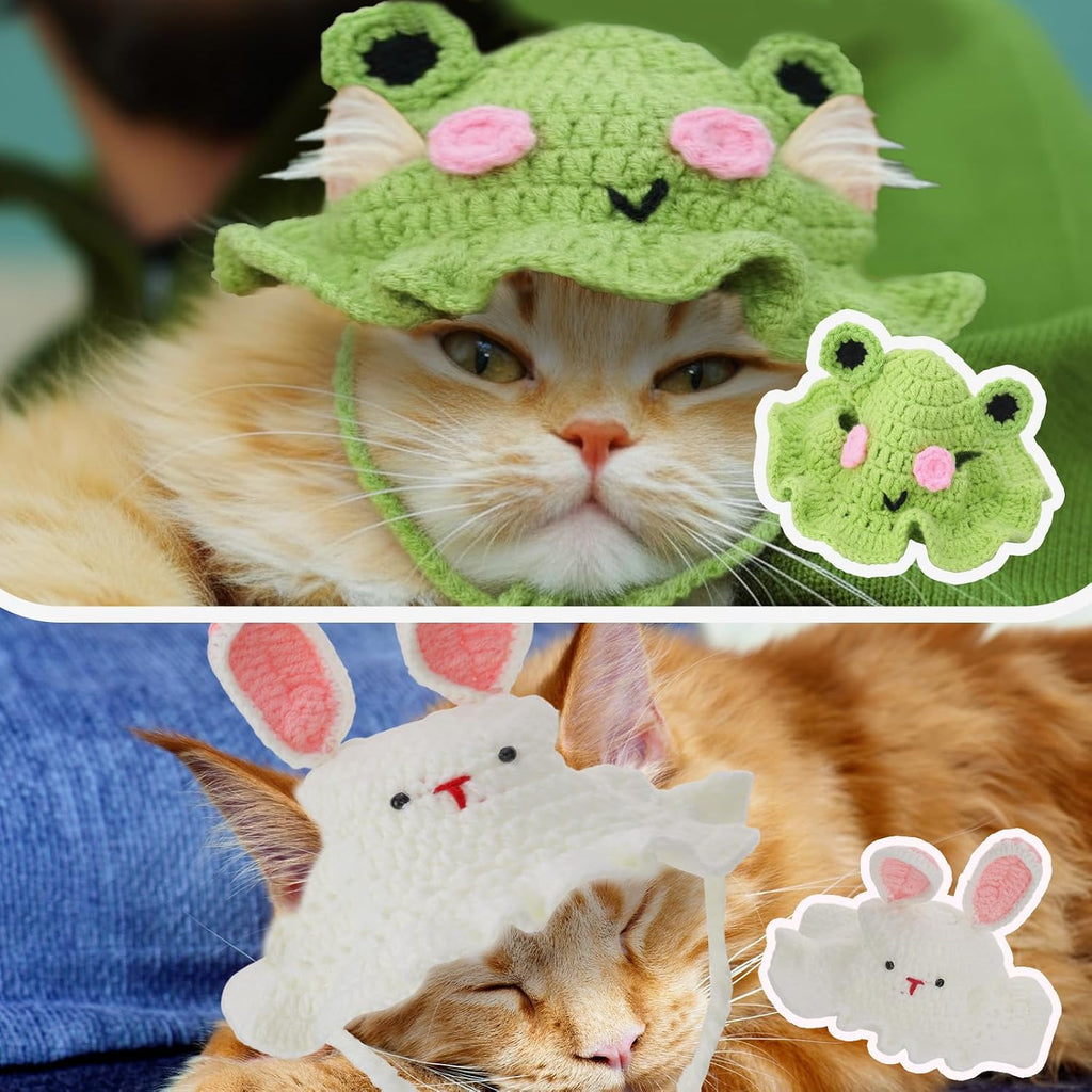 5 Pack Cute Knitted Cat Hats Dog Hats