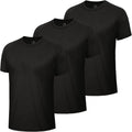 BOOJO 3 Pack Workout Mens Shirts - Quick Dry Causal Moisture Wicking Gym Athletic Short Sleeve T-Shirts for Running Sport
