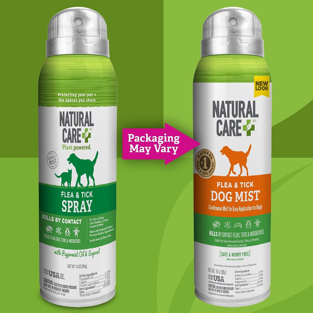 Natural Care Flea & Tick Spray for Dogs, Flea & Tick Treatment, 14oz
