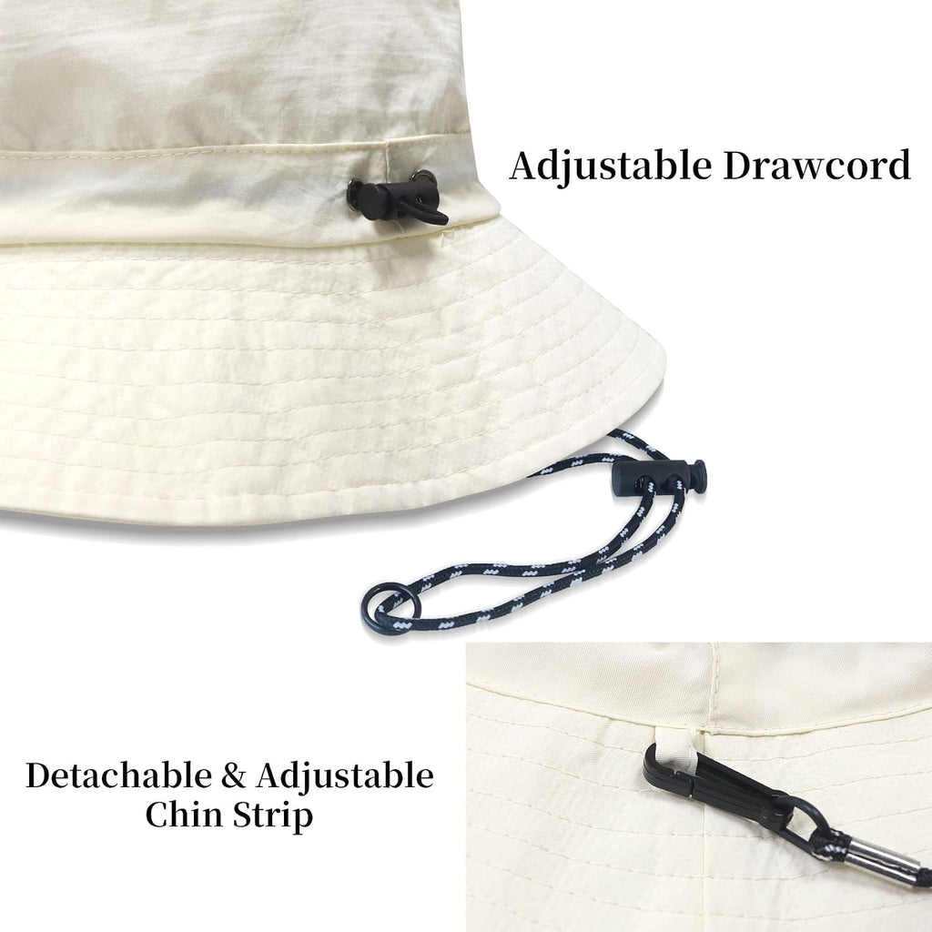 NPJY Packable Sun Bucket Hat for Women Outdoor Waterproof Rain Hat