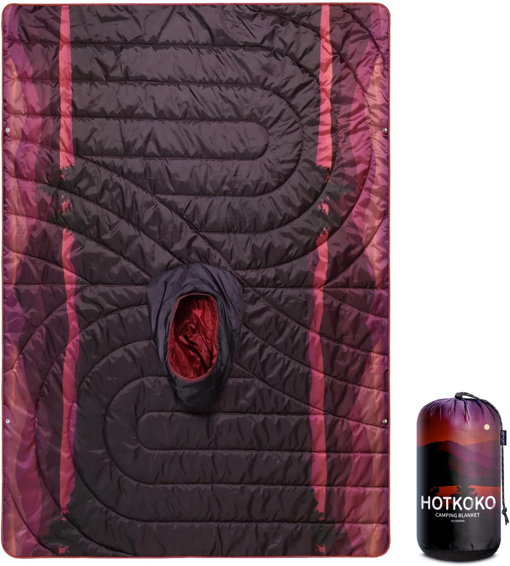 Poncho Blanket Outdoor Wearable Camping Blanket Hoodie Waterproof