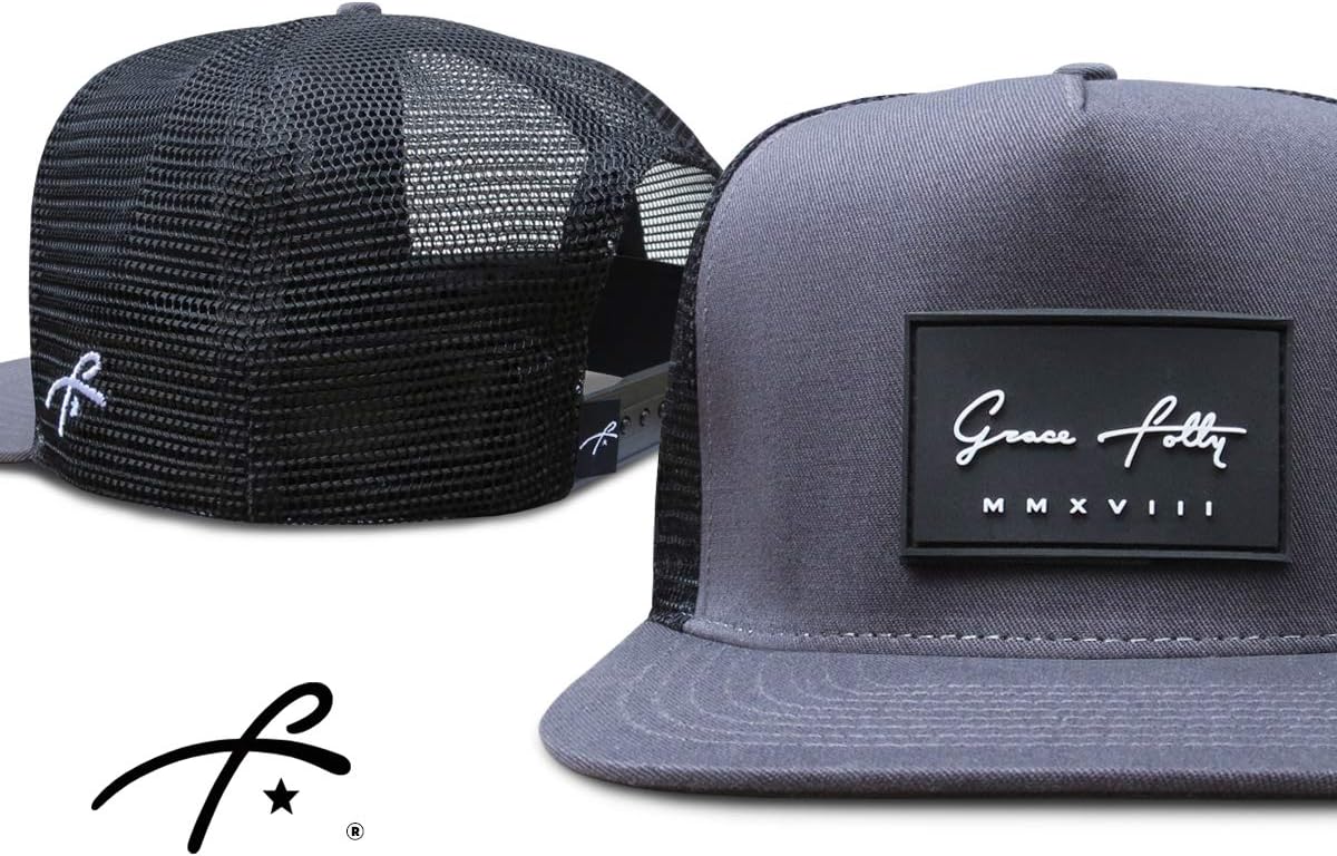 Grace Folly Trucker Hat for Men & Women. Snapback Mesh Caps