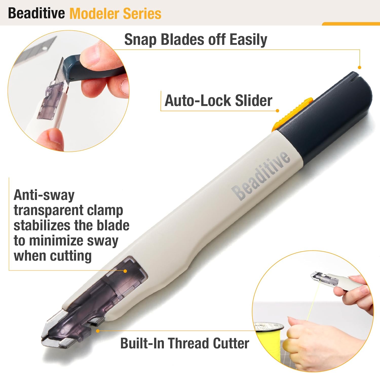 Beaditive High Precision Detail Craft Knife with 10 Blades - 30 Degree Blade Utility Knife - Art, Craft, Model Making