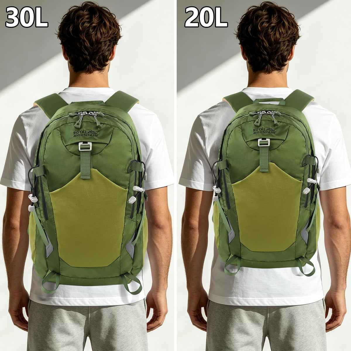 20L Hiking Backpack With Rain-Cover, Lightweight Packable Backpack For Women Men, Hiking Daypack Backpacks Fit For Camping, Sports, Daily Commuting, Short Trips (Green)
