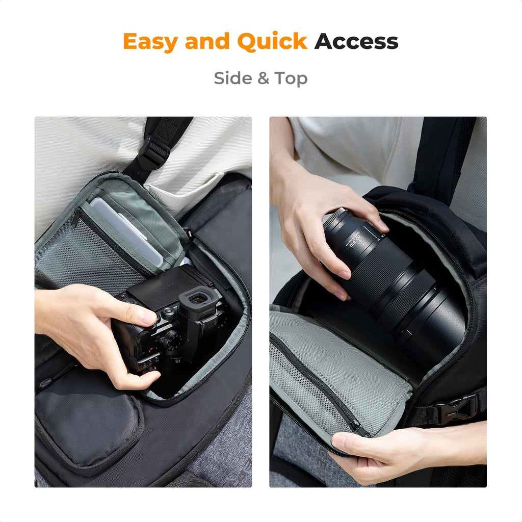 K&F CONCEPT Camera Backpack,25L Large Capacity Camera Bag for Photographers