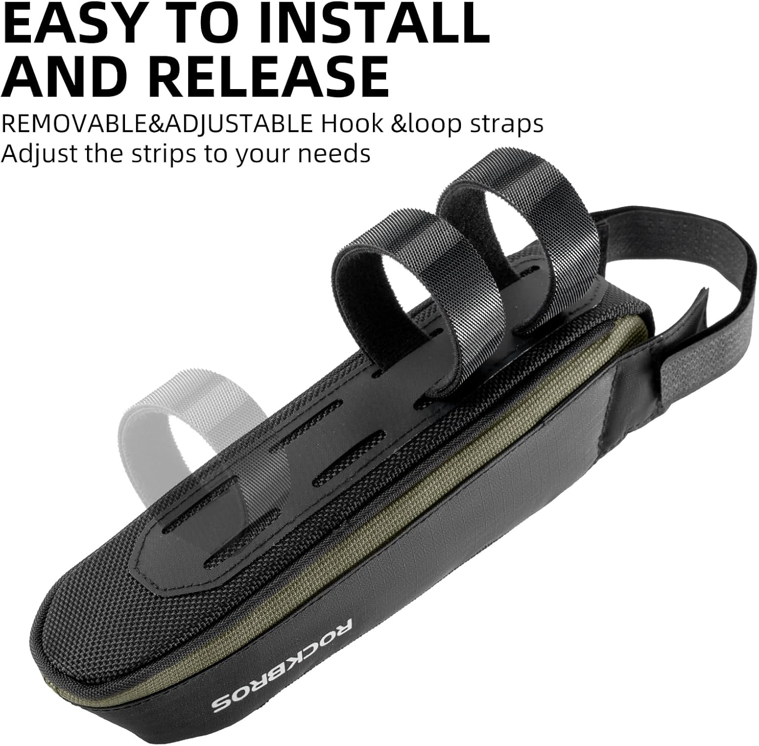 ROCKBROS Bike Frame Bag Top Bike Tube Bag Small Aerodynamic Black