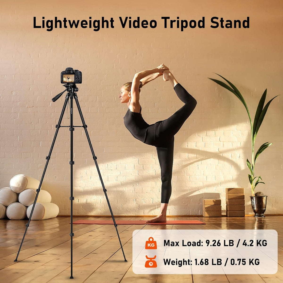 JOILCAN Camera Tripod, 68" Tablet Tripod Stand for Phone Camera