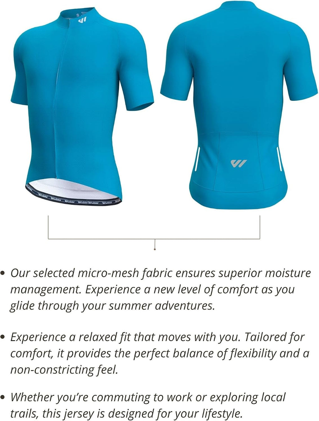 Wulibike Men's Cycling Jerseys Short Sleeve Bike Biking Shirts Full Zip with Pockets Road Bicycle Clothing
