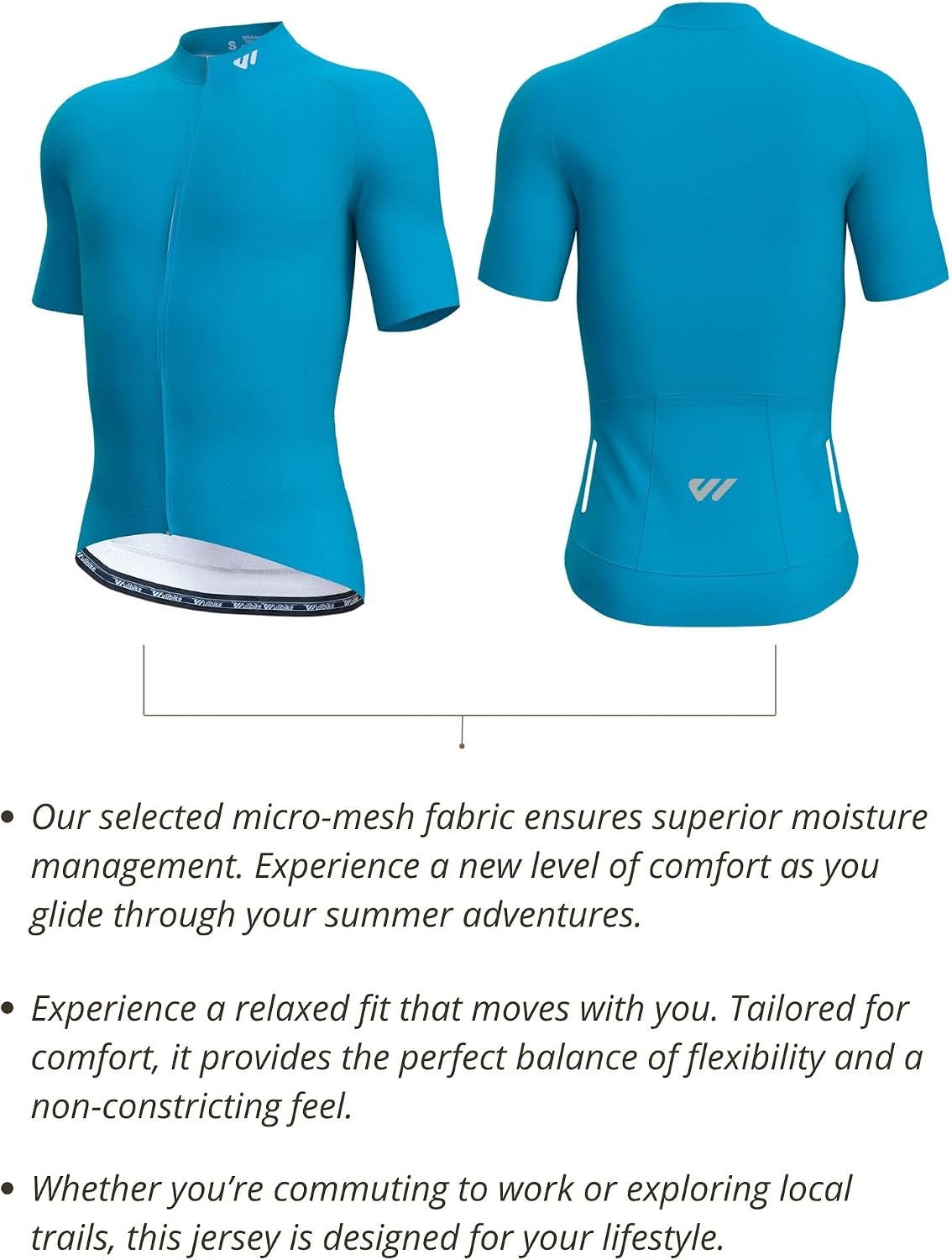 Wulibike Men's Cycling Jerseys Short Sleeve Bike Biking Shirts Full Zip with Pockets Road Bicycle Clothing