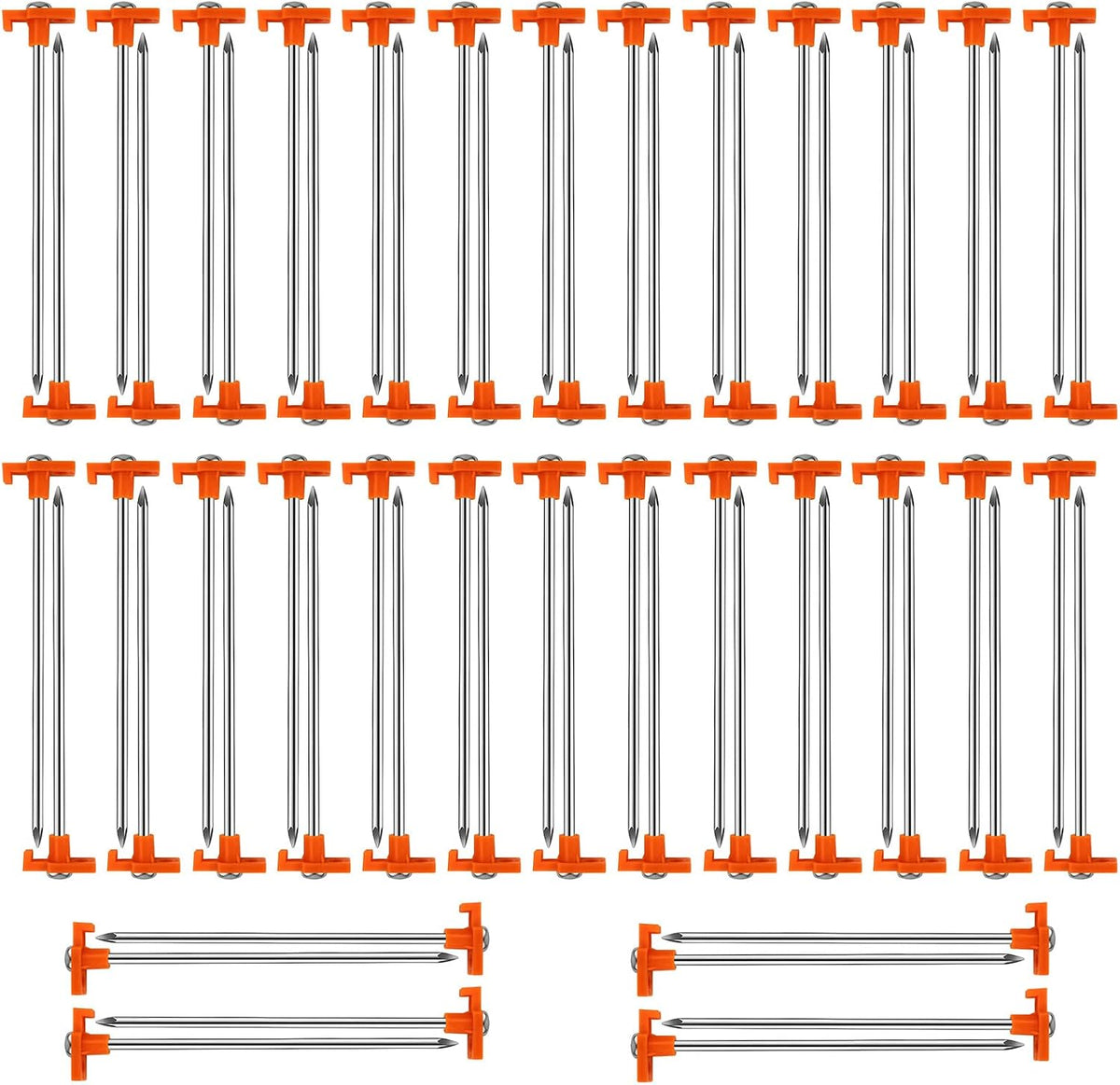 40 Pack Tent Stakes Heavy Duty, 7.8 Inch Galvanized Non-Rust
