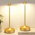 Kakanuo Rechargeable Cordless Table Lamp, Battery Operated Lamps, 3-Color Stepless Dimming, Portable Wireless Desk Lamp, LED Lighting for Dining Room, Restaurant, Office, Bar, Home(Gold 2 Pack)