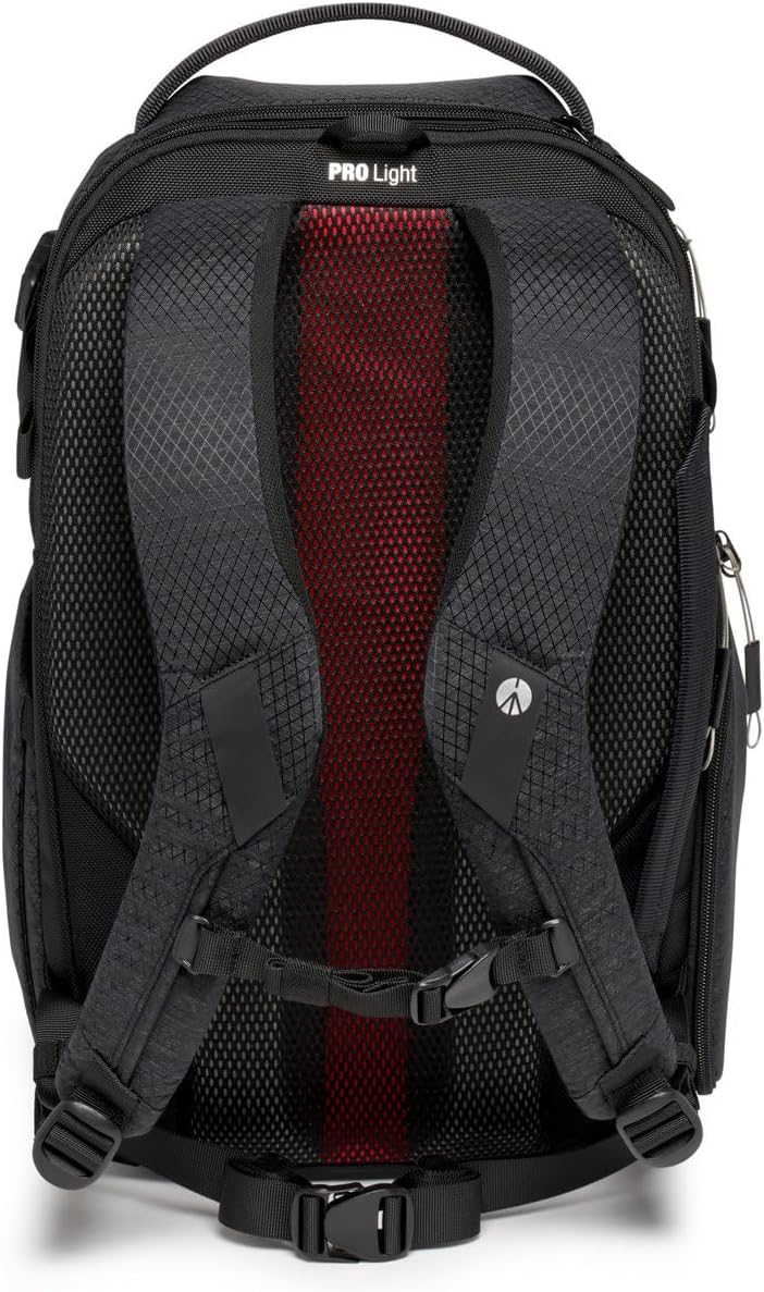 Manfrotto PRO Light Backloader M, Professional Camera Backpack for Cameras, Top and Rear Access, Double Tripod Mount, Padded Backpack with Interchangeable Dividers, Black