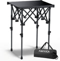 FUNYKICH Folding Camping Square Table, 2 Height Adjustable 17.3'' & 27.6''
