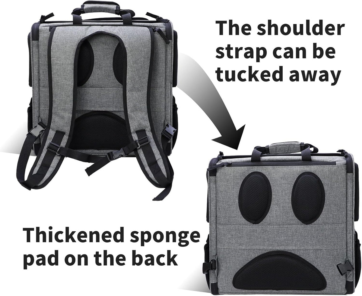 Cat Backpack Carrier,Pet Backpack for Small Dogs, Medium Cats, Maximum Weight 16 lbs,Sunshade and Breathable Dog Backpack Carrier,Ergonomic 3D Design for Hiking,Camping and Vet Visits