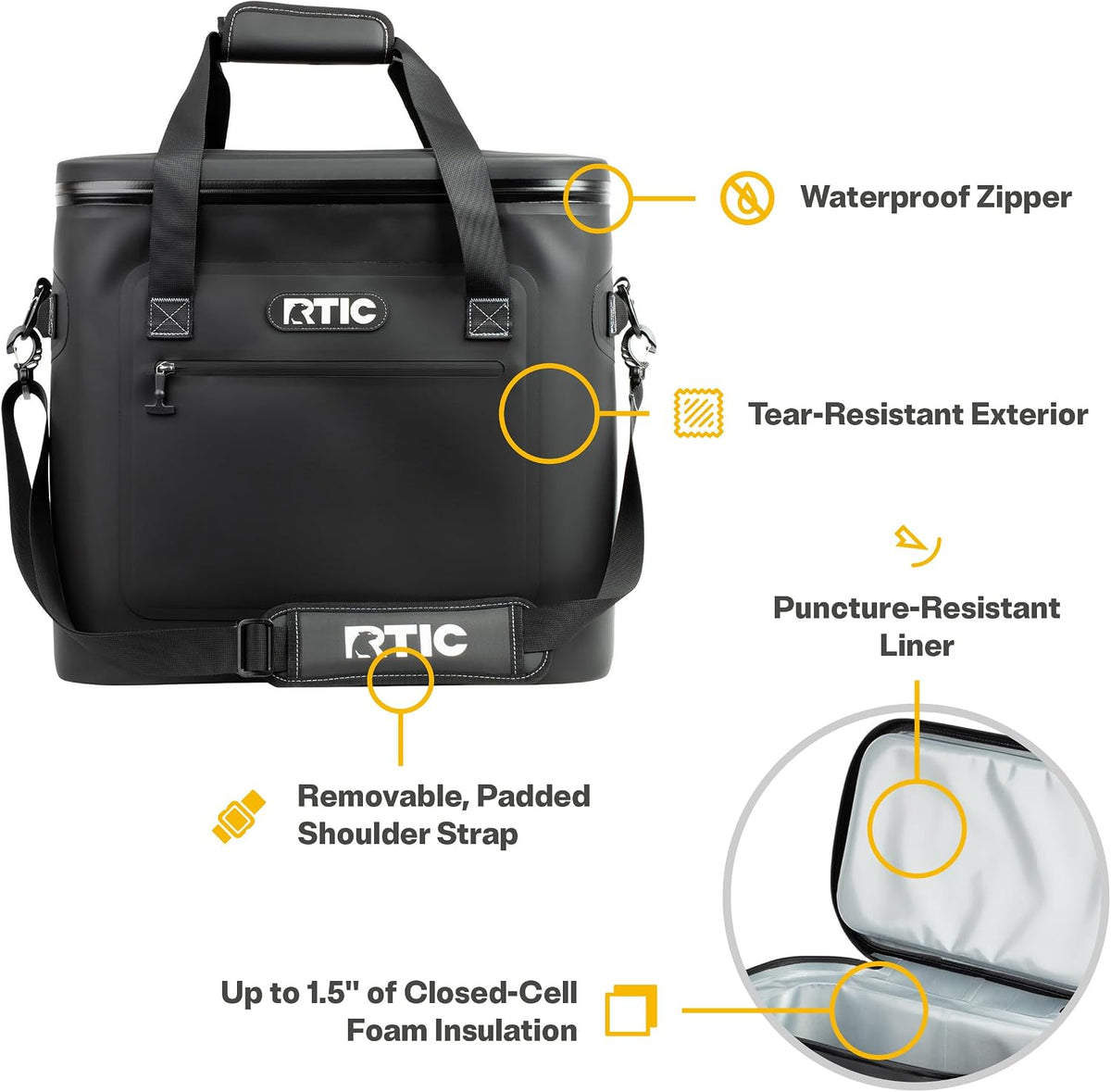 RTIC 50 Can Ultra-Tough Soft Cooler Waterproof