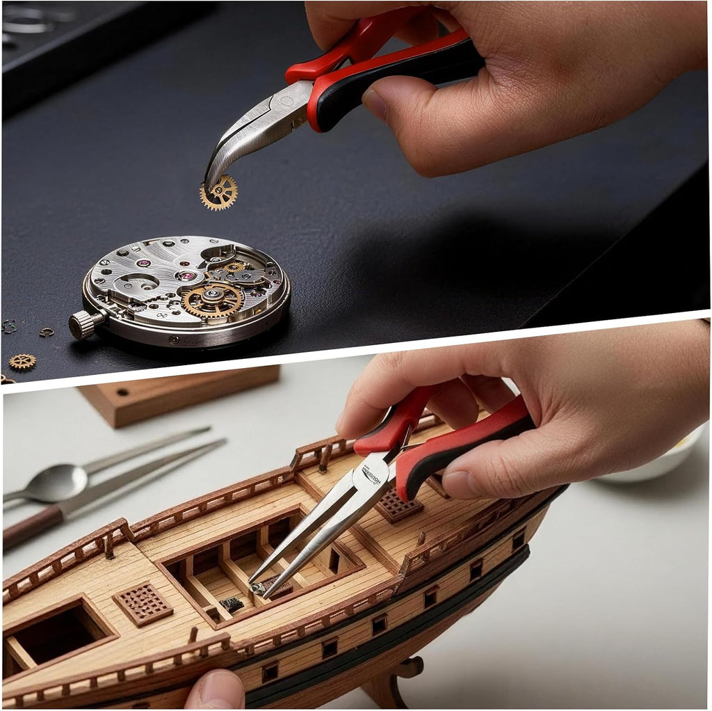 8-Piece Mini Jewelry Pliers Set, Needle Nose, Round Nose & Cutters