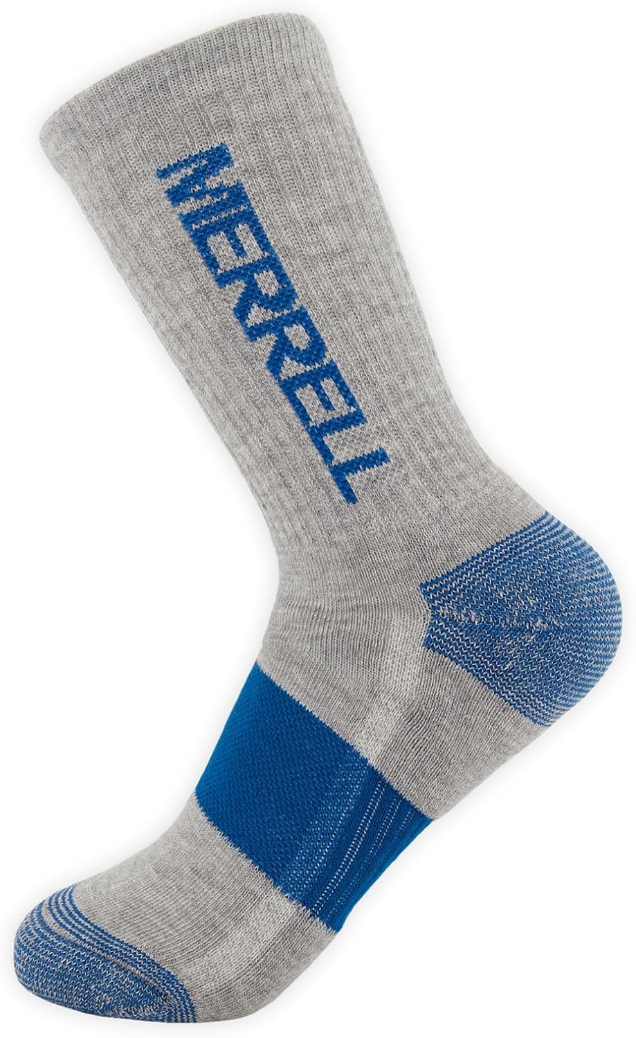 Merrell Unisex Eco Cushioned Crew Socks, Recycled Sustainable Hiker With Targeted Cushion