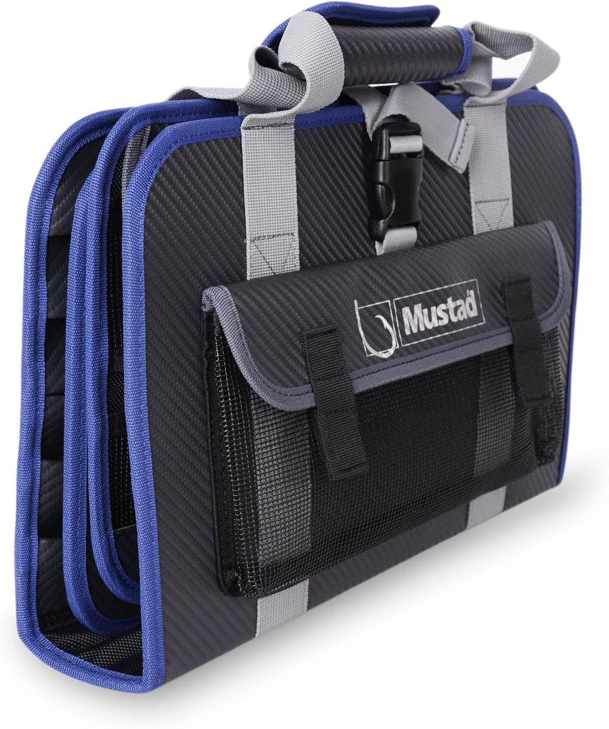 Mustad Jig Bag, Water-Resistant, 500D Tarpaulin, Dedicated Jig Slots with Mesh Panels