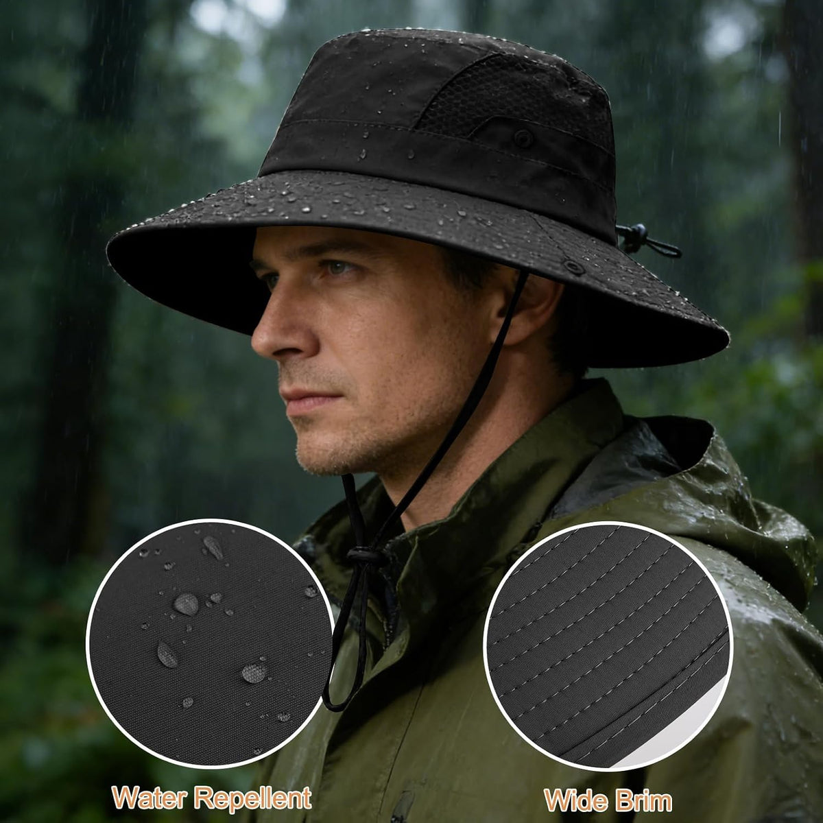 Sun Hat for Men Women UV Protection Wide Brim Fishing Hats Breathable UPF 50+ Boonie Bucket Hats Beach Safari Hiking Garden