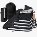 CherryNow 7 Set Compression Travel Packing Cubes for Suitcases, Black