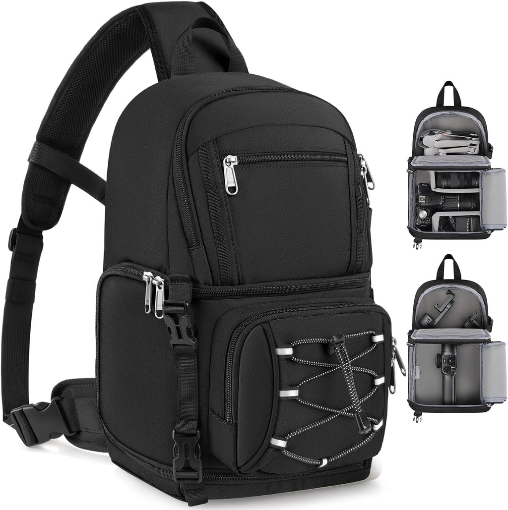 RAINSMORE Camera Sling Bag, Small Dslr/Mirrorless Camera Bag & Case