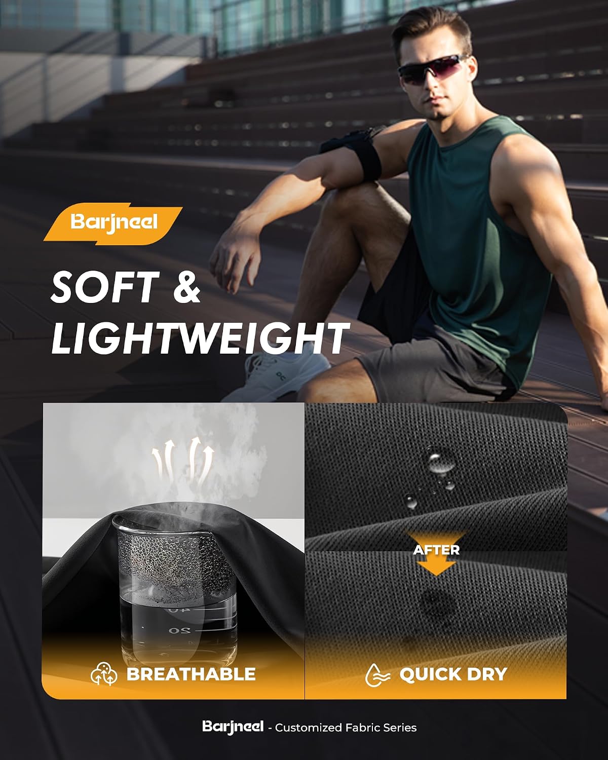 4 Pack Gym Mens Shorts - Basketball Athletic Shorts Fitness Clothing