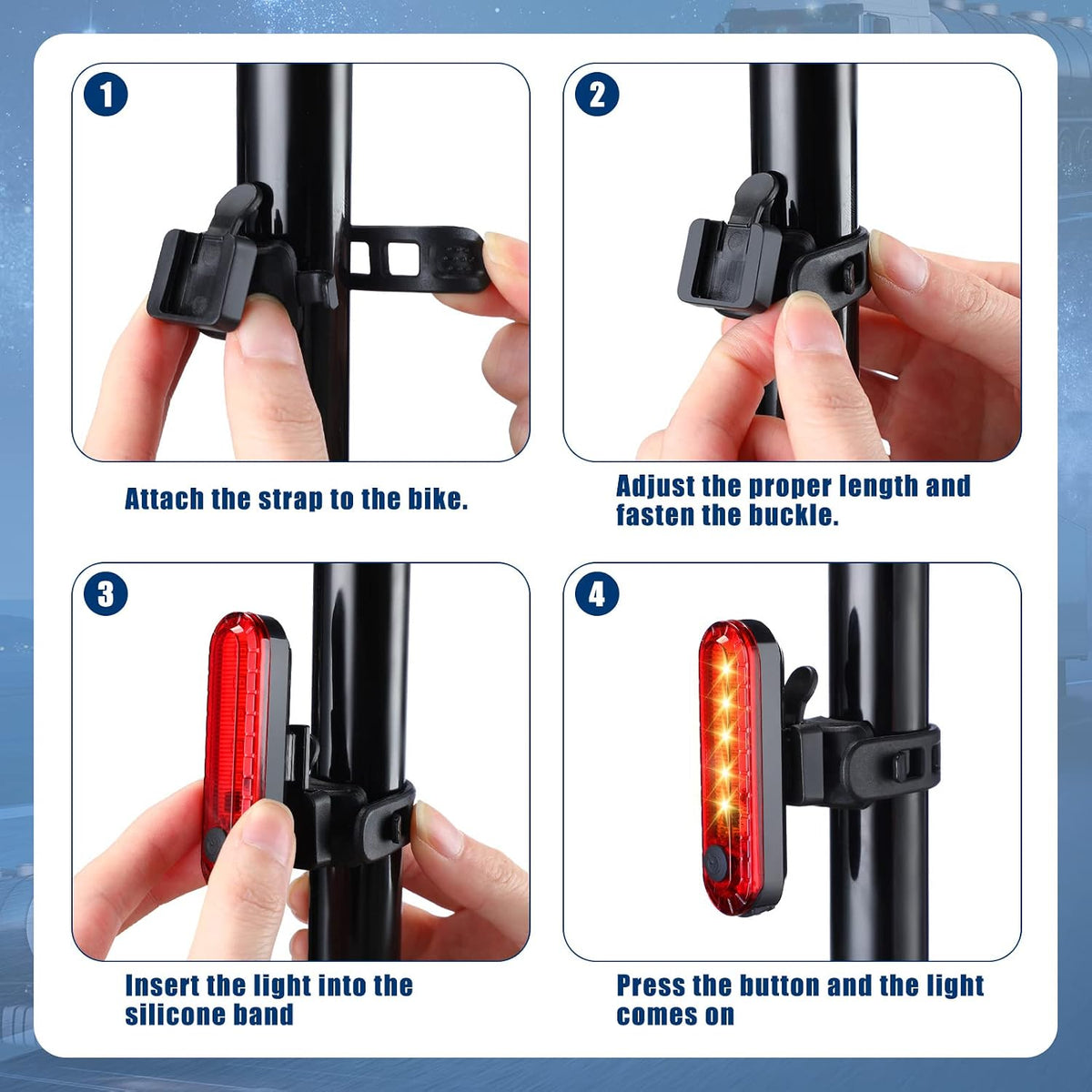 Jerify Bicycle Light Rechargeable Kayak Light