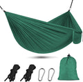 OBTANIM Camping Hammock 500lbs Portable Lightweight Single or Double Hammock with Tree Straps and Carry Bag for Camping Backpacking Hiking Travel Beach Outdoor Indoor (Dark Green)