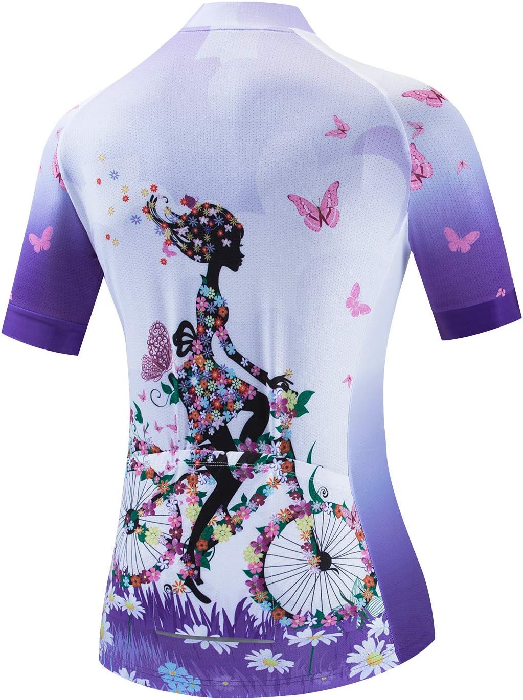 JPOJPO Womens Cycling Jersey,Bike Shirt Quick-Dry Breathable Reflective S-2XL Tops