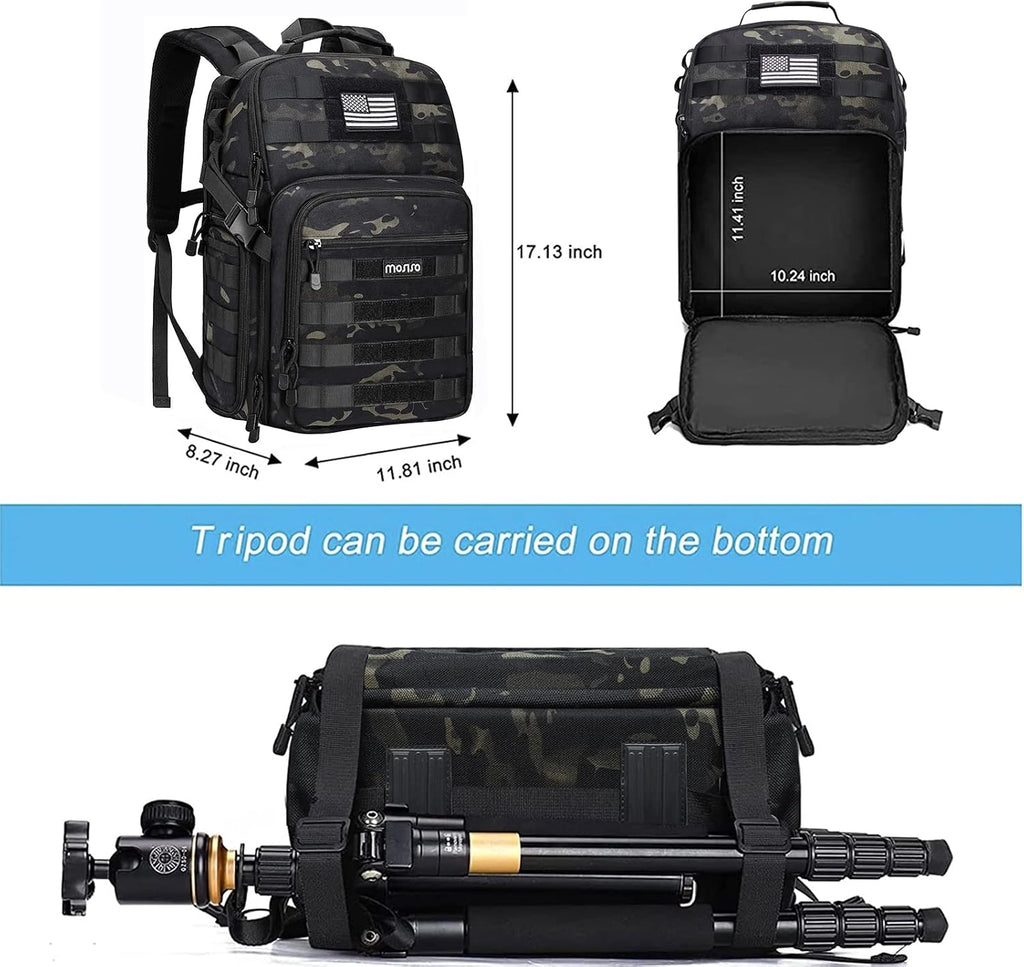 MOSISO Camera Backpack, DSLR/SLR/Mirrorless Photography Tactical Camera Bag