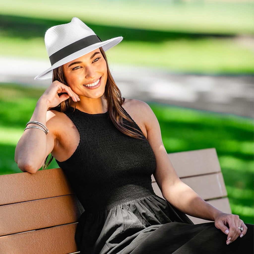 Women's Beach Fedora, Petite, Packable, UPF 50+, Adjustable