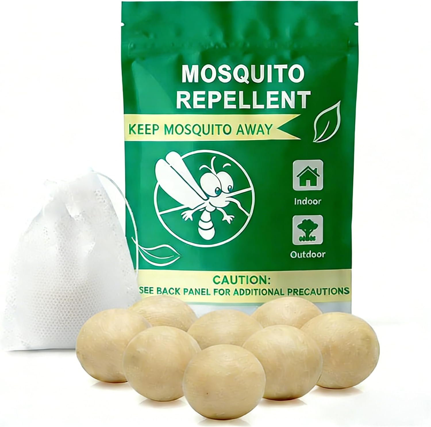 Natural Mosquito Repellent Outdoor Patio Pills, Peppermint Oil 10 Pcs Natural Mosquito Repellant Balls, Safe for Kids &amp; Pets, Bug Deterrent for Home &amp; Patio, Keep Mosquitoes Camping Travel Fishing