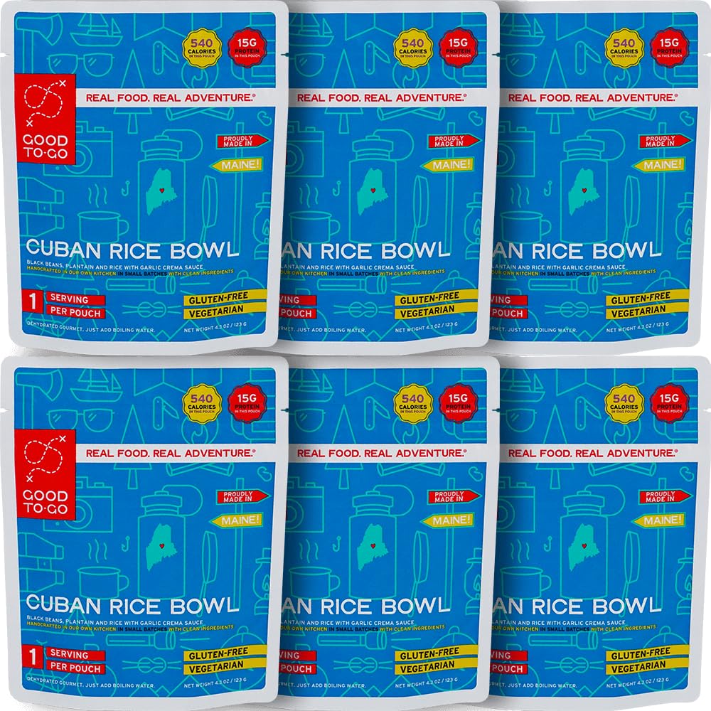 GOOD TO-GO Mexican Quinoa Bowl (6-Pack of Single Servings) | Camping & Backpacking Food | Just Add Water Backpacking Meals | Good To-Go Dehydrated Meals Taste Better Than Freeze Dried Food