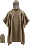 iCreek Hooded Rain Poncho Packable Waterproof Unisex Raincoat with Pocket