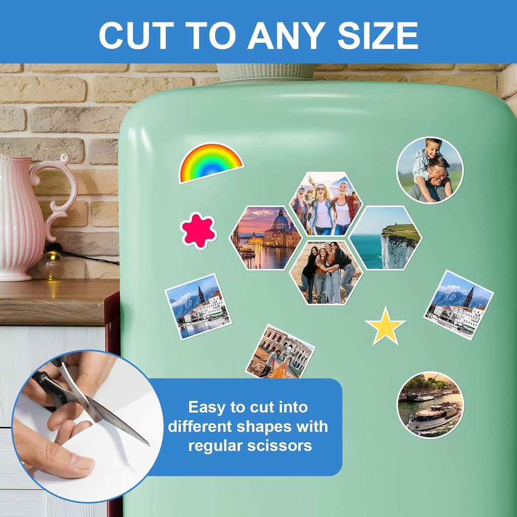 MaxGear 100 Pack Business Card Magnets Peel and Stick,Self Sticky Name Card