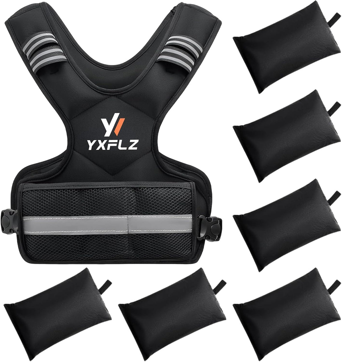 Weighted Vest Women Men - Adjustable Weighted Vest Woman with 6 Ironsand Weights, 4-10lb/11-20lb/21-32lb Vest for Walking, Running, Fitness, Strength Training, Workouts